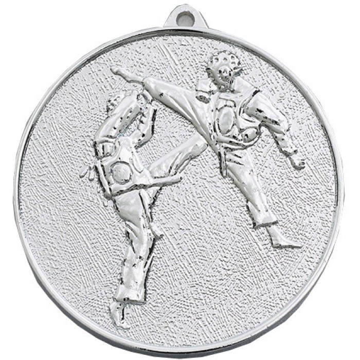SILVER BODY ARMOUR FIGHTERS MEDAL (70MM X 6MM THICK)